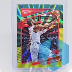 2021-22 Donruss Paul George #32 Green Yellow Holo Laser Parallel